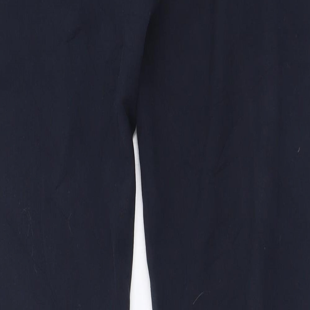 Marks and Spencer Womens Blue  Polyester Trousers  Size 8 L30 in Regular Hook & Eye