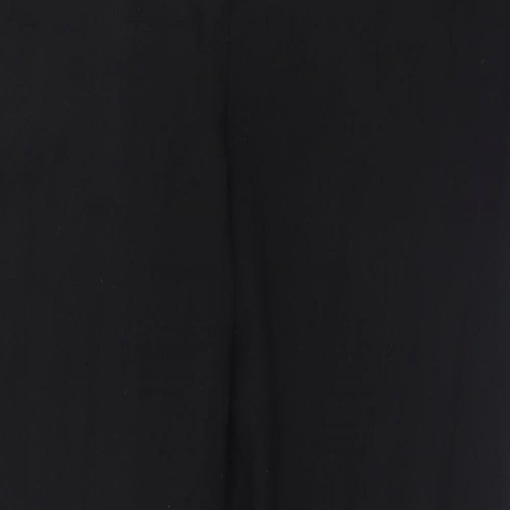 Marks and Spencer Womens Black  Polyester Trousers  Size 18 L31 in Regular Hook & Eye