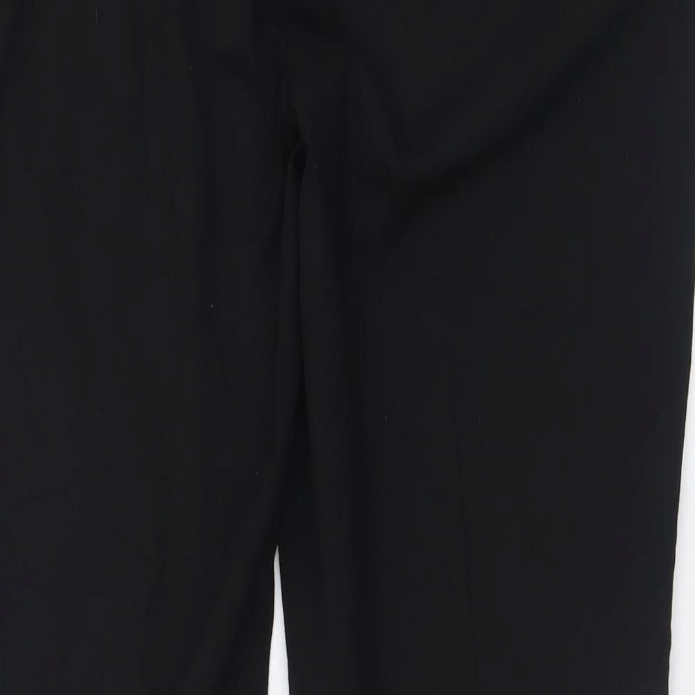 Marks and Spencer Womens Black  Polyester Trousers  Size 18 L31 in Regular Hook & Eye