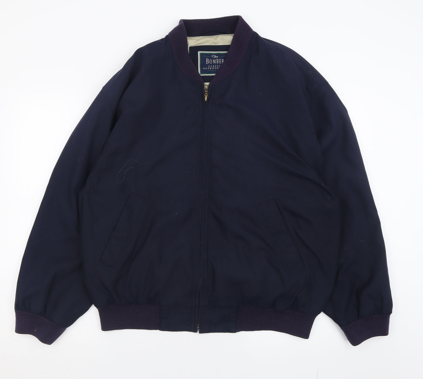 Marks and Spencer Mens Blue   Bomber Jacket Jacket Size L  Zip