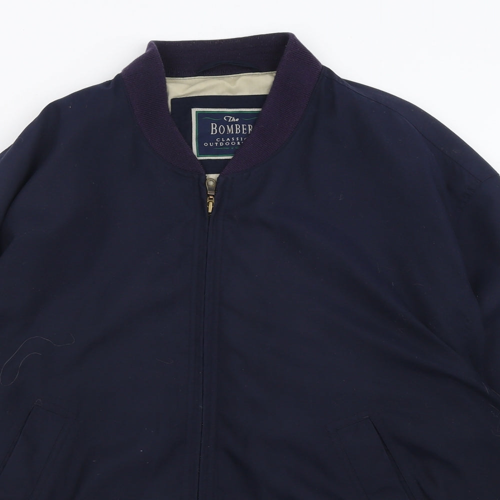 Marks and Spencer Mens Blue   Bomber Jacket Jacket Size L  Zip