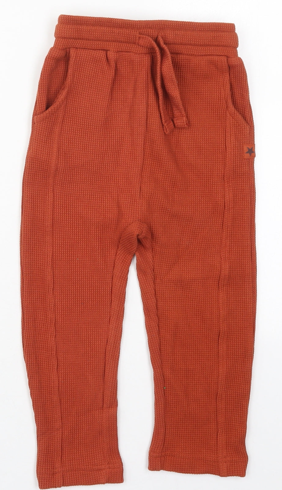 George Boys Orange  Cotton Sweatpants Trousers Size 3-4 Years  Regular Drawstring