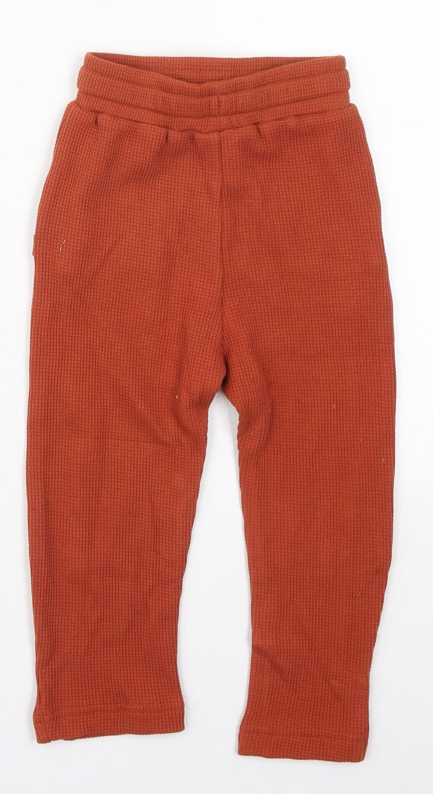 George Boys Orange  Cotton Sweatpants Trousers Size 3-4 Years  Regular Drawstring