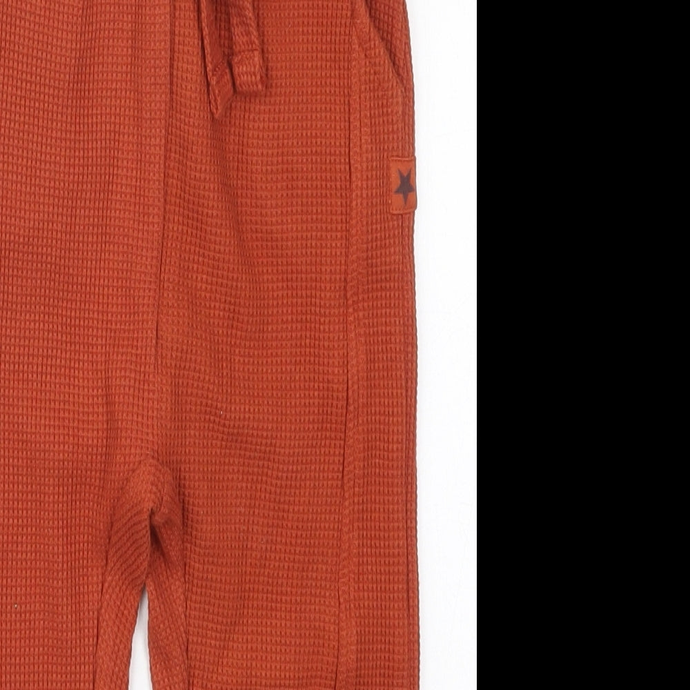 George Boys Orange  Cotton Sweatpants Trousers Size 3-4 Years  Regular Drawstring