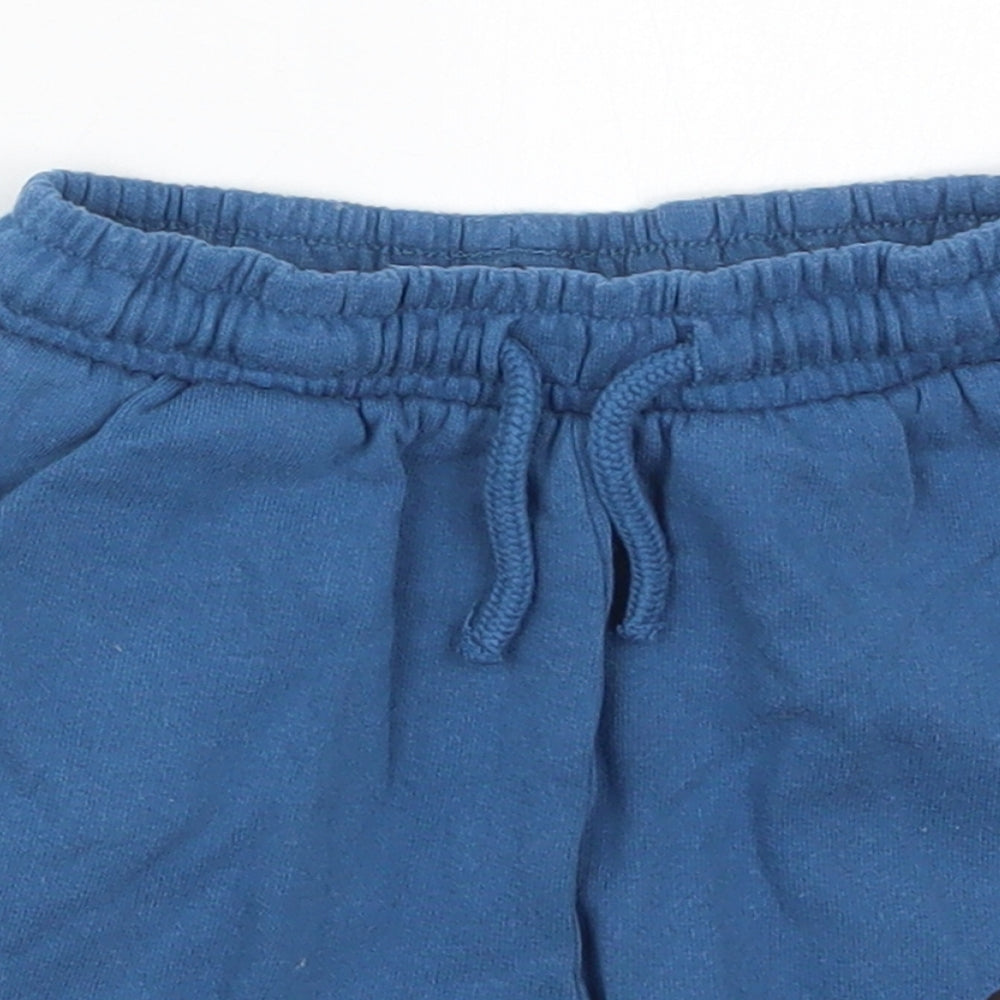 NEXT Boys Blue  Cotton Sweat Shorts Size 3 Years  Regular Drawstring - Spiderman