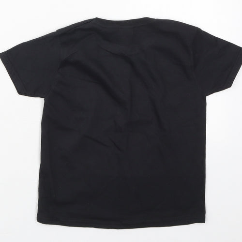Fruit of the Loom Boys Black  Cotton Basic T-Shirt Size 3-4 Years Crew Neck Pullover - Victory Martial Arts