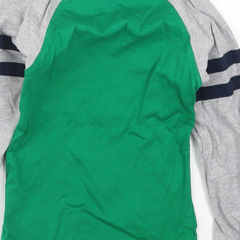 Titanic Belfast Boys Green Striped Cotton Basic T-Shirt Size 3-4 Years Crew Neck Pullover - Belfast