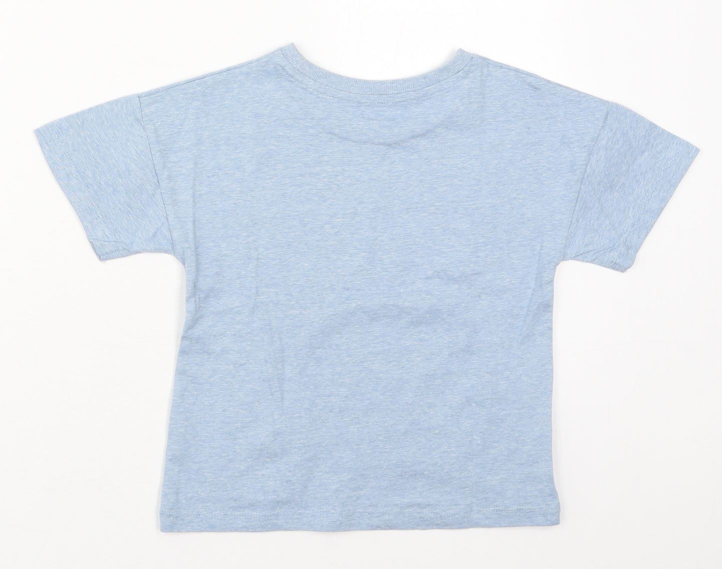 Matalan Boys Blue  Cotton Basic T-Shirt Size 3-4 Years Crew Neck Pullover - Play All ay