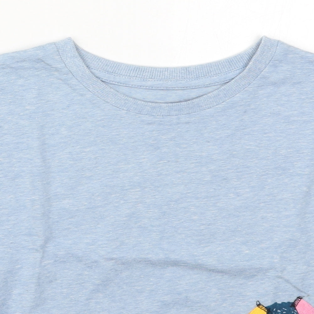 Matalan Boys Blue  Cotton Basic T-Shirt Size 3-4 Years Crew Neck Pullover - Play All ay