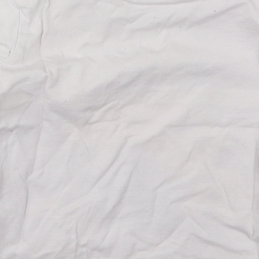NEXT Boys White  Cotton Basic T-Shirt Size 3 Years Crew Neck Pullover - Lego Police