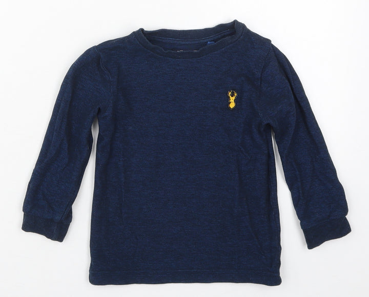 NEXT Boys Blue  Cotton Pullover Sweatshirt Size 3 Years  Pullover