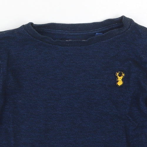 NEXT Boys Blue  Cotton Pullover Sweatshirt Size 3 Years  Pullover