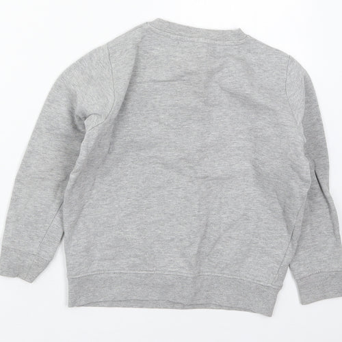 NEXT Boys Grey  Cotton Pullover Sweatshirt Size 9 Years  Pullover - DJ Skull