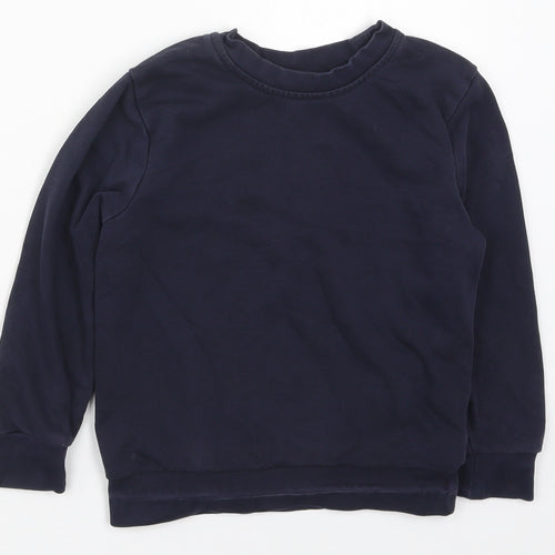 George Boys Blue  Cotton Pullover Sweatshirt Size 5-6 Years  Pullover