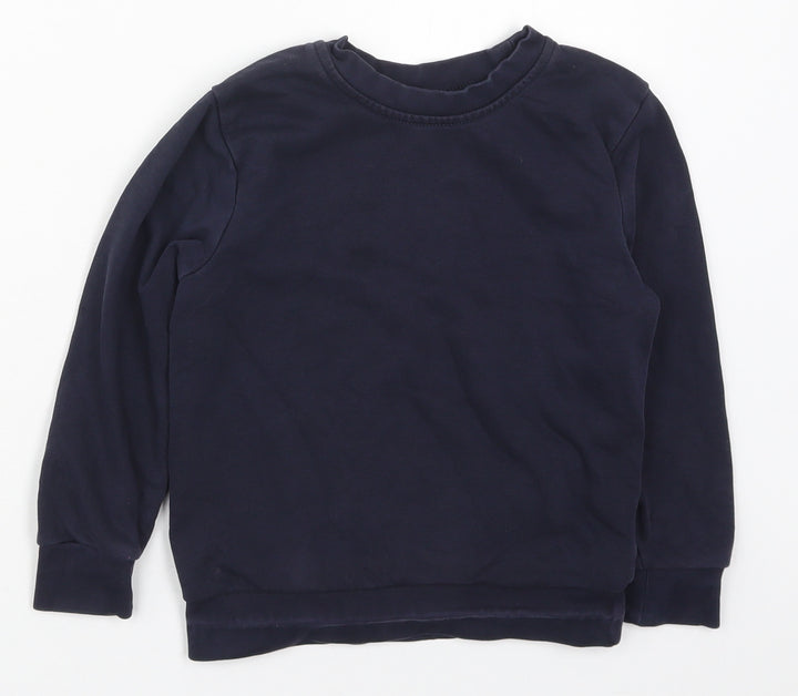 George Boys Blue Cotton Pullover Sweatshirt Size 5-6 Years Pullover