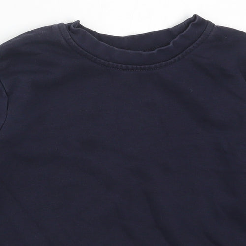 George Boys Blue  Cotton Pullover Sweatshirt Size 5-6 Years  Pullover