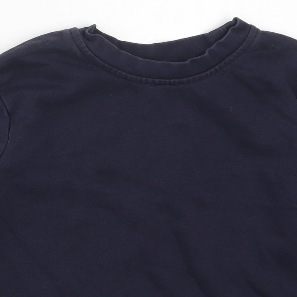 George Boys Blue  Cotton Pullover Sweatshirt Size 5-6 Years  Pullover