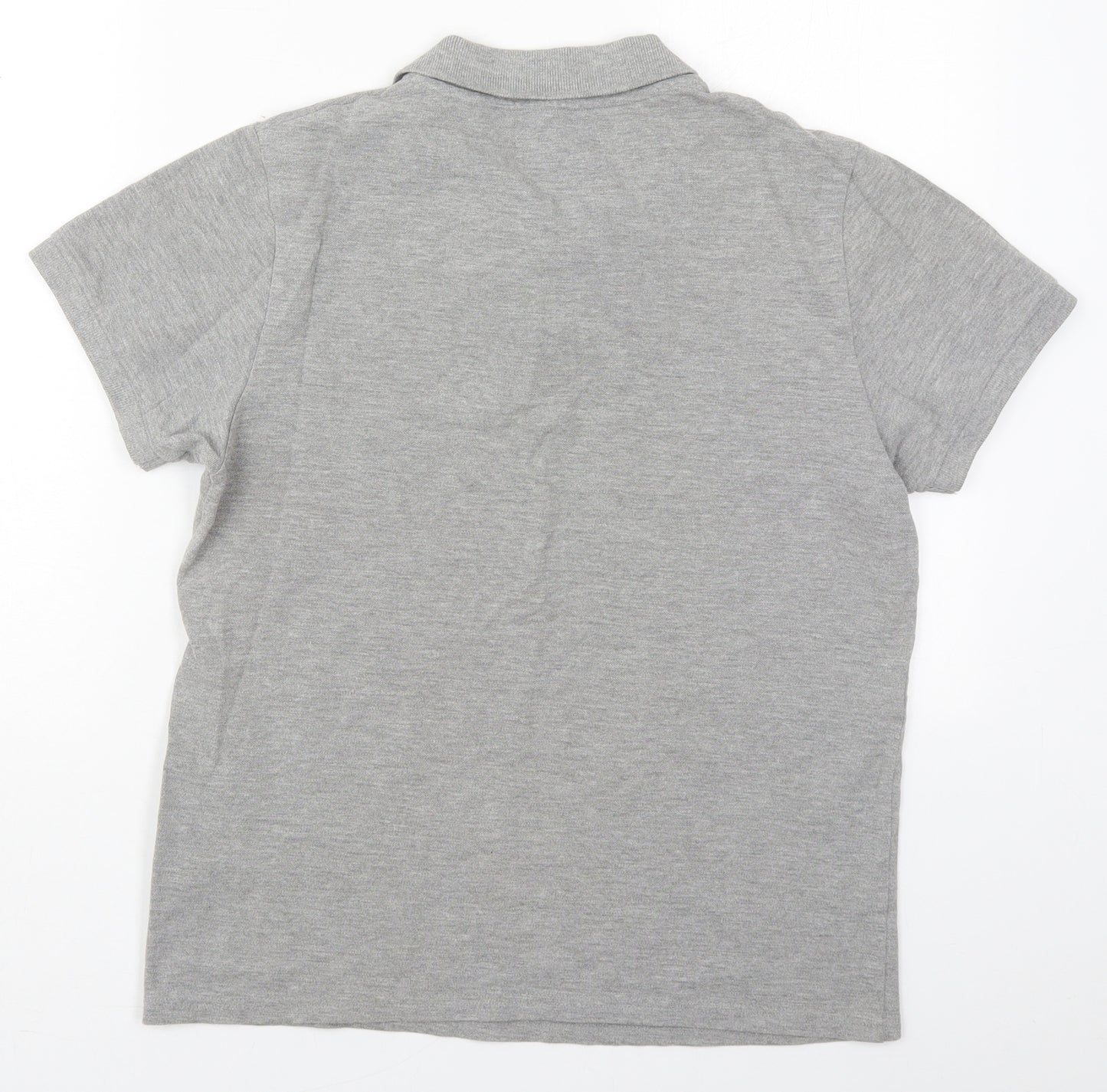 Burton Mens Grey  Cotton  Polo Size S Collared Pullover