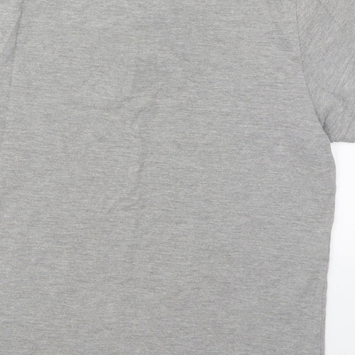 Burton Mens Grey  Cotton  Polo Size S Collared Pullover