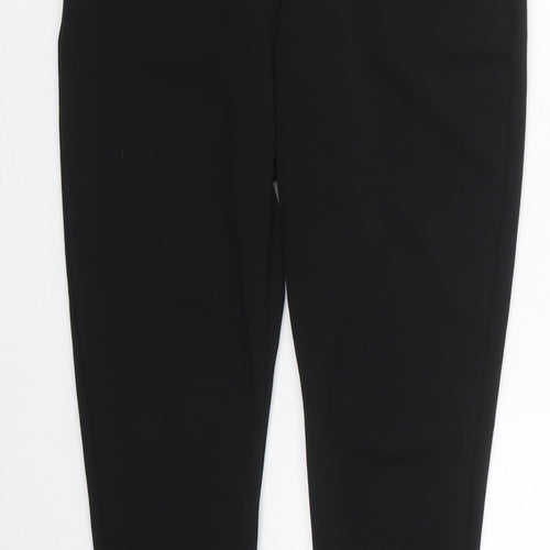 Boohoo Womens Black  Polyester Carrot Trousers Size 10 L25 in Regular