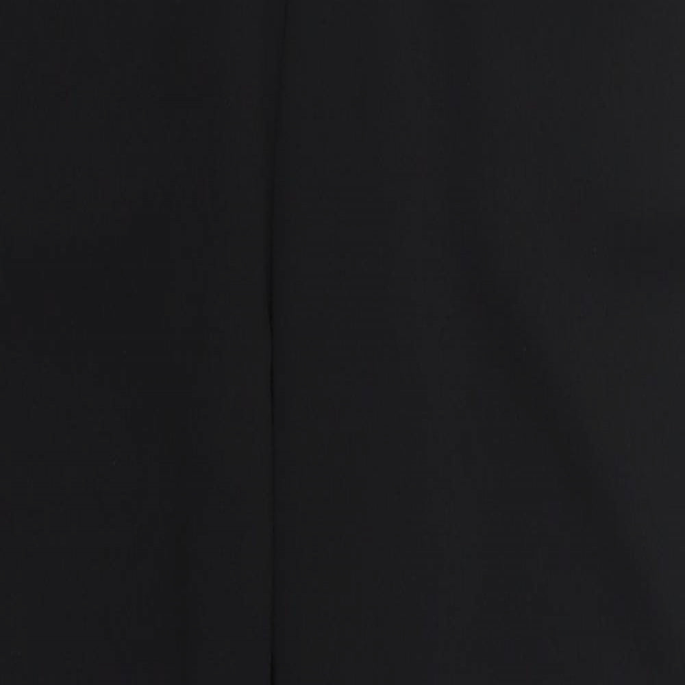 Boohoo Womens Black  Polyester Carrot Trousers Size 10 L25 in Regular