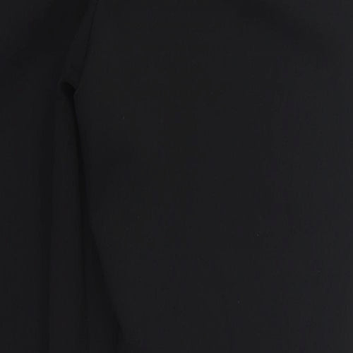 Boohoo Womens Black  Polyester Carrot Trousers Size 10 L25 in Regular