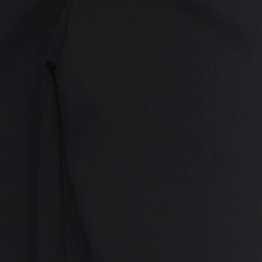 Boohoo Womens Black  Polyester Carrot Trousers Size 10 L25 in Regular