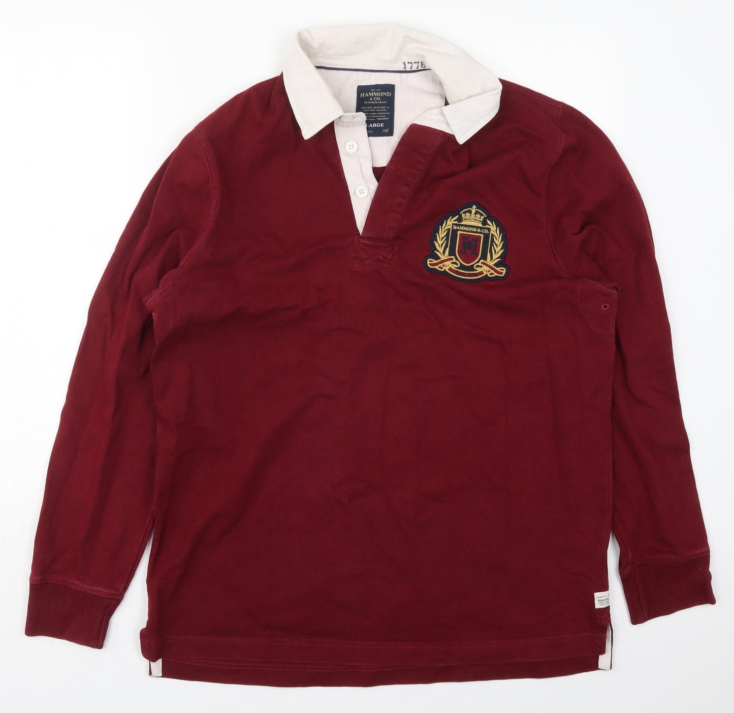 Hammond & Co Mens Red  Cotton Pullover Sweatshirt Size L