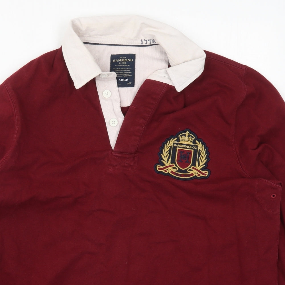 Hammond & Co Mens Red  Cotton Pullover Sweatshirt Size L