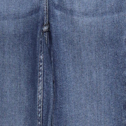 NEXT Womens Blue  Cotton Bootcut Jeans Size 12 L27.5 in Regular Button