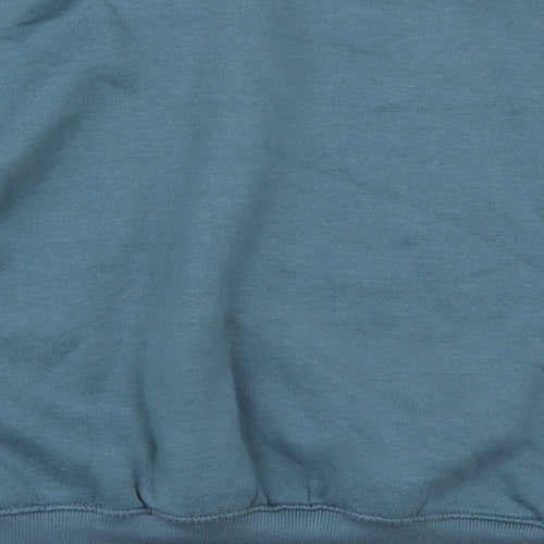 Missguided Womens Blue  Cotton Pullover Sweatshirt Size 8  Pullover - New Season Essentials