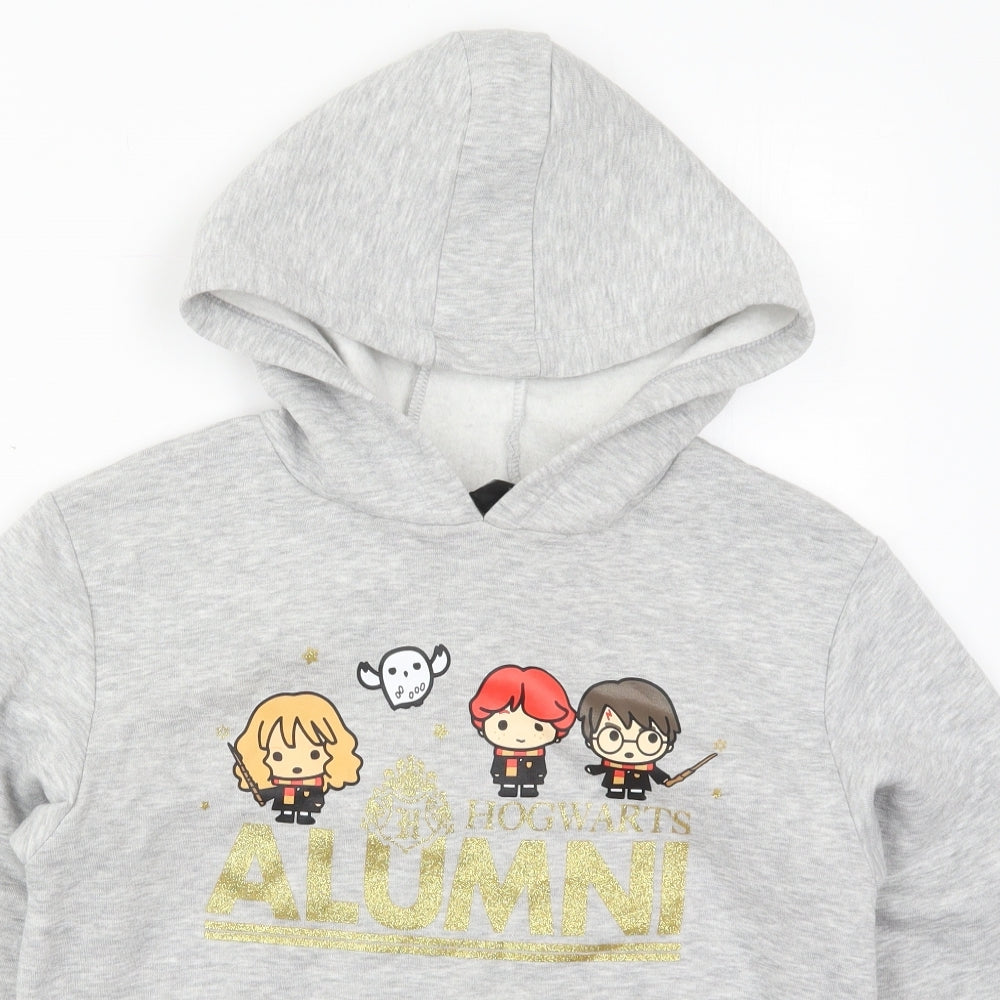 Primark Girls Grey  Cotton Pullover Hoodie Size 12-13 Years  Pullover - Harry Potter Alumni