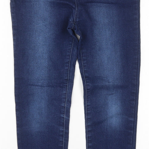 RESERVED Girls Black  Cotton Skinny Jeans Size 11 Years  Regular Button
