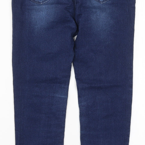 RESERVED Girls Black  Cotton Skinny Jeans Size 11 Years  Regular Button
