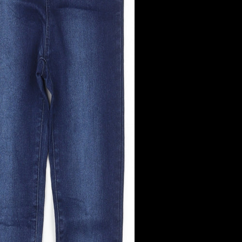 RESERVED Girls Black  Cotton Skinny Jeans Size 11 Years  Regular Button