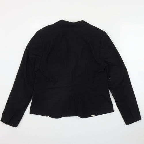 H&M Womens Black   Kimono Blazer Size 16  Button
