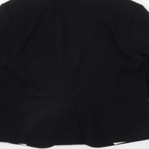 H&M Womens Black   Kimono Blazer Size 16  Button
