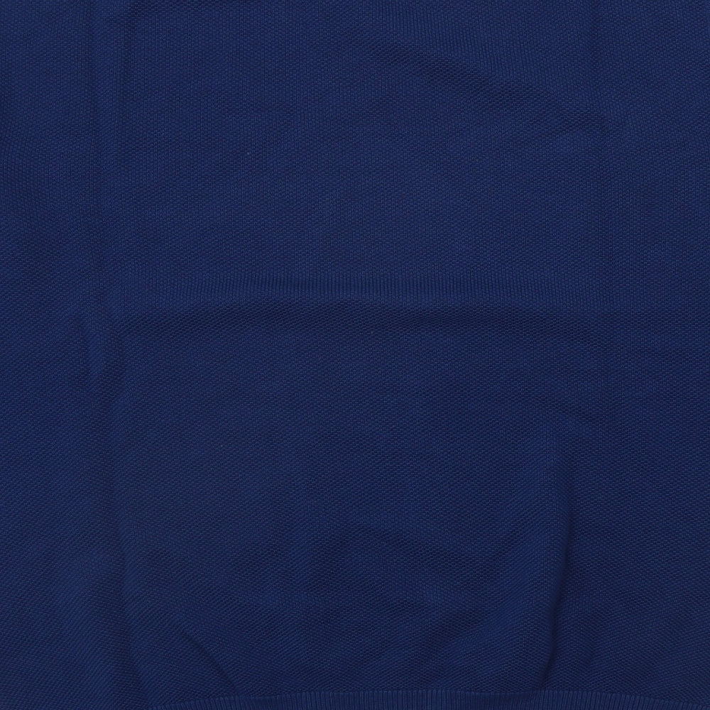 Lacoste Mens Blue Round Neck  Cotton Pullover Jumper Size L