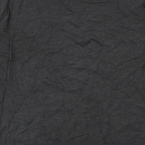 Gap Mens Grey V-Neck  Cotton Pullover Jumper Size L