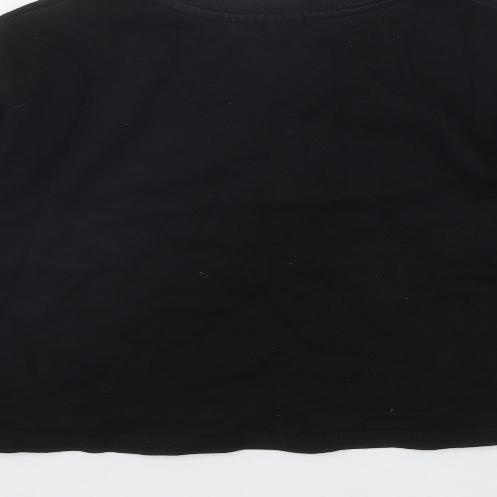 River Island Girls Black  Cotton Pullover Sweatshirt Size 7-8 Years   - 'Sassy'