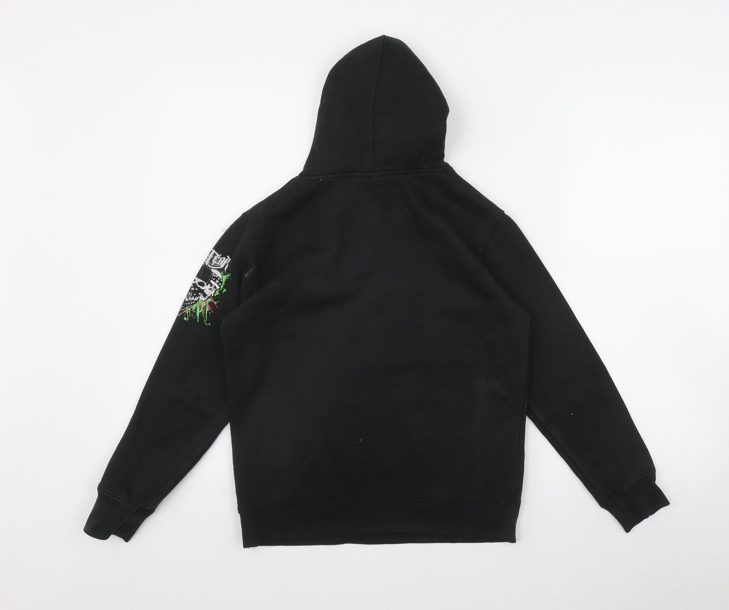 No Fear Boys Black  Polyester Pullover Hoodie Size 11 Years