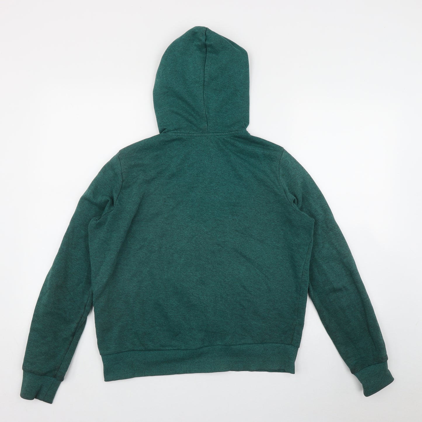 H&M Womens Green  Cotton Full Zip Hoodie Size M  Zip