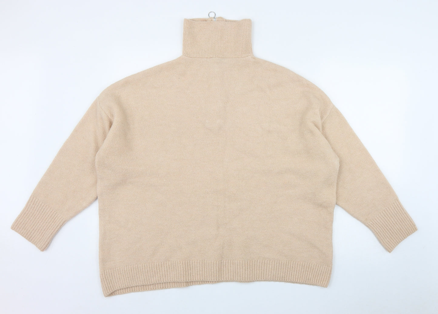 George Womens Pink High Neck  Acrylic Pullover Jumper Size XL