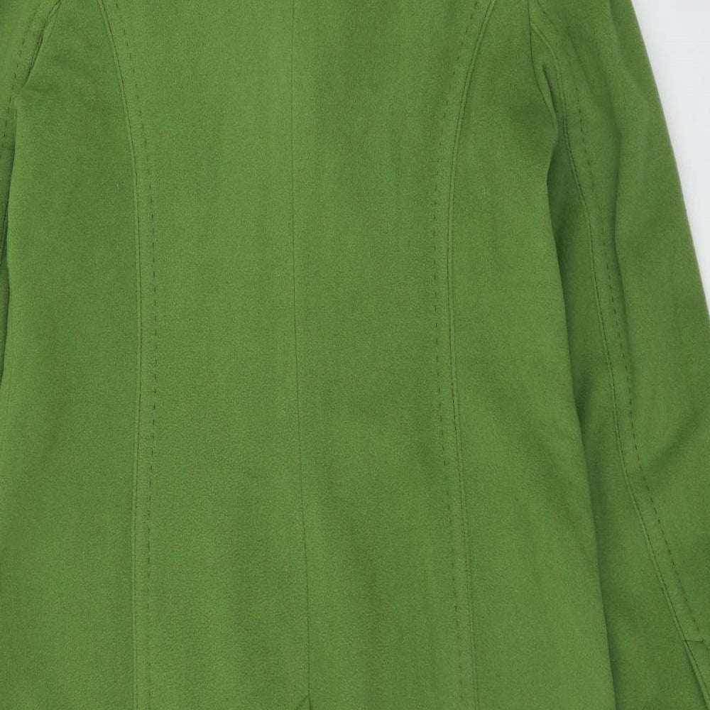 Planet Womens Green   Overcoat Jacket Size 10  Button