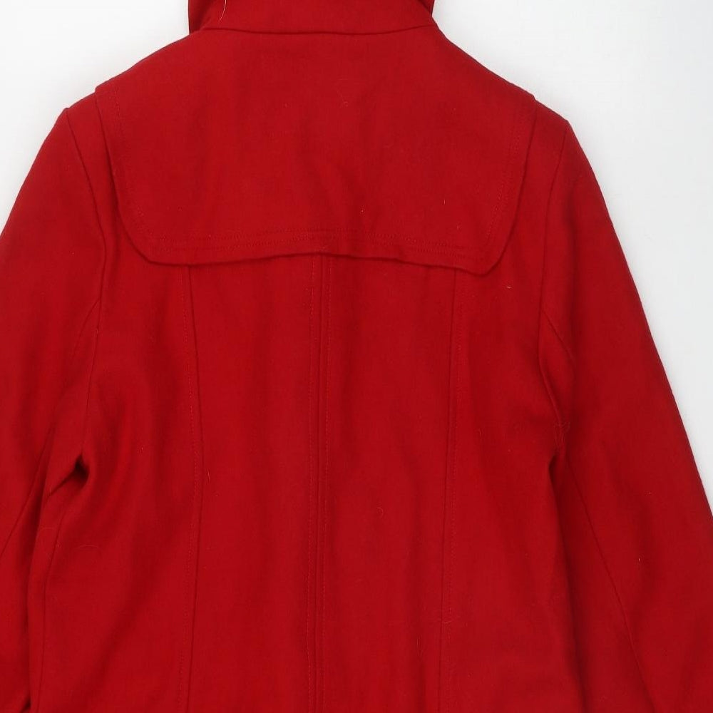 Be Beau Womens Red   Parka Jacket Size 14  Buckle