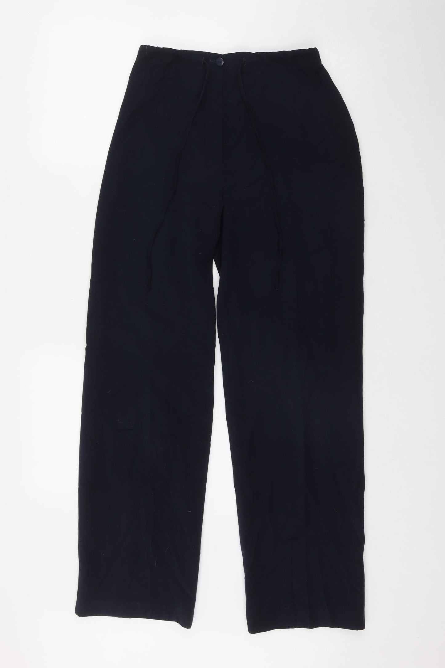 Marks and Spencer Womens Blue  Polyester Trousers  Size 10 L30 in Regular