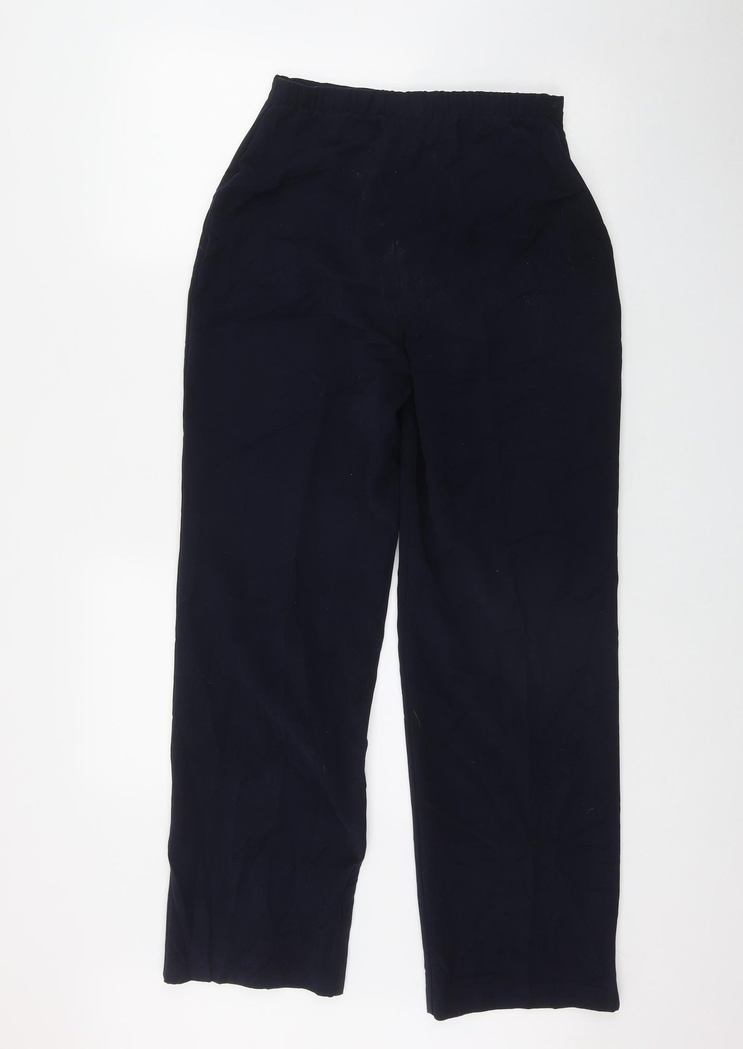 Marks and Spencer Womens Blue  Polyester Trousers  Size 10 L30 in Regular