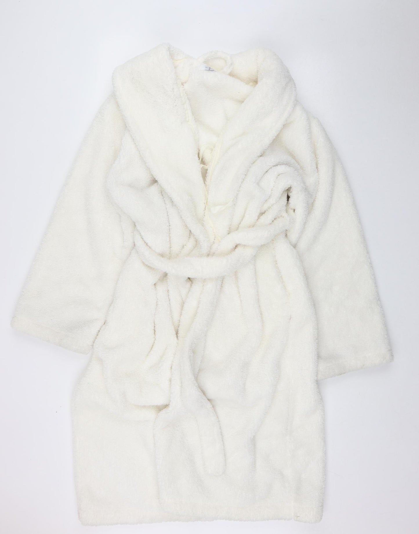 Jasper Conran Womens White  Polyester Top Robe Size 18  Tie