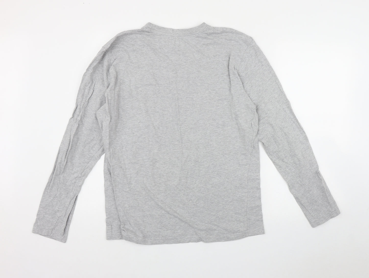 Twisted Mens Grey  Cotton  T-Shirt Size L Round Neck