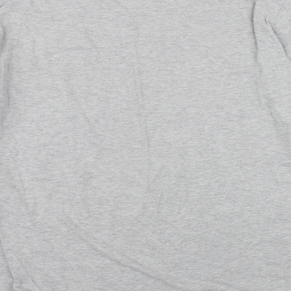Twisted Mens Grey  Cotton  T-Shirt Size L Round Neck